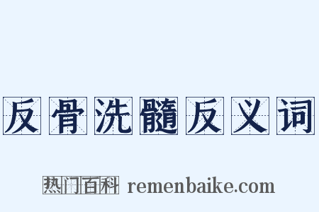 反骨洗髓反义词是什么意思的图片